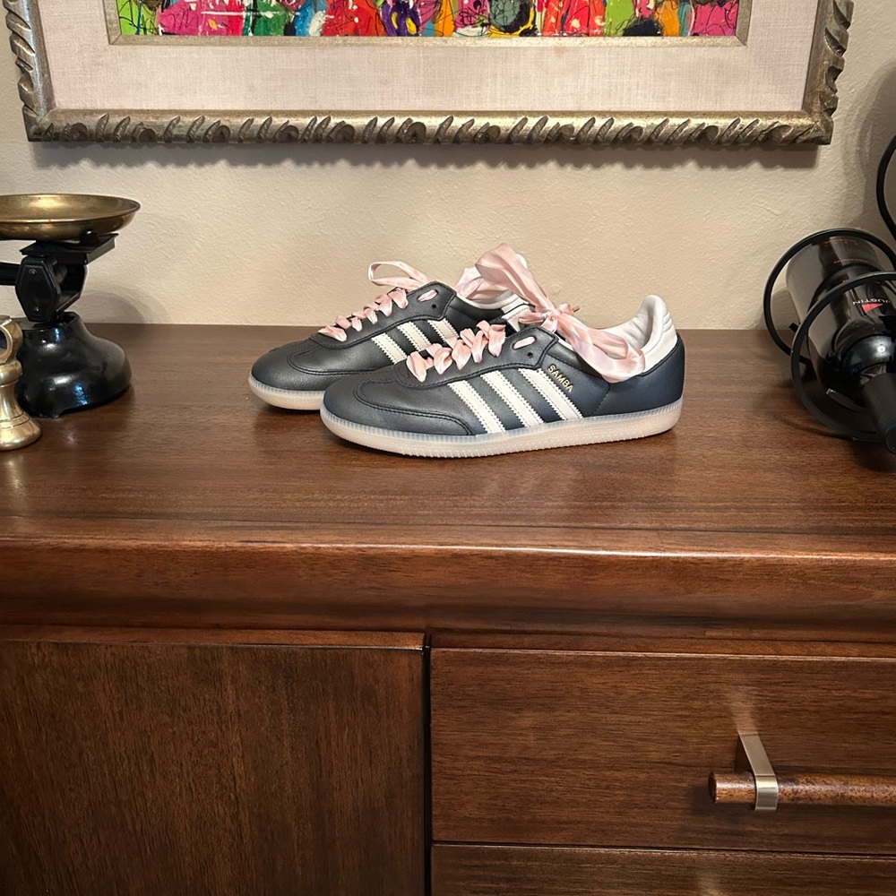 adidas Samba Black and White Sneakers - Picture 9 of 13